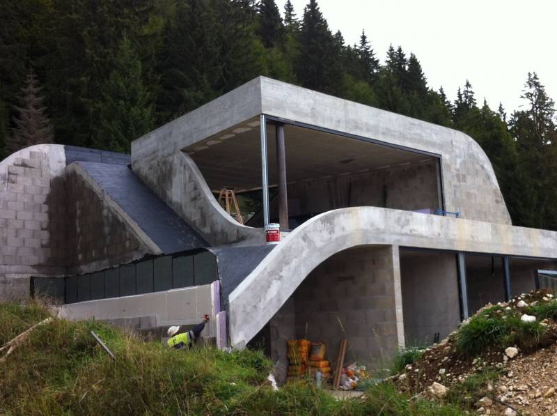 Travaux ce construction d'une superbe maison contemporaine à Lyon