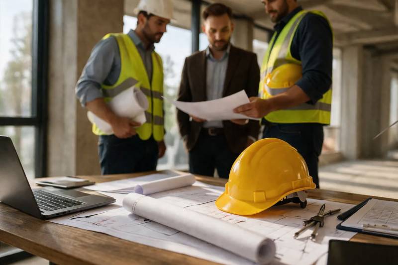Construction d'une maison en pierre dorée dans le Beaujolais