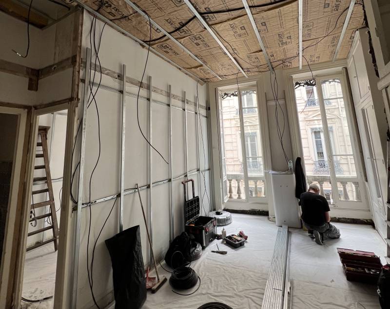 Réhabilitation d'un appartement haussmannien Presqu'ile de Lyon